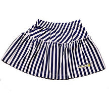 Load image into Gallery viewer, EZ-On BaBeez™ - Spring &amp; Summer - Ruffled Skirt - Lapis Blue Stripes on White