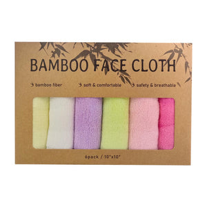 Bamboo Face Cloths - Set of 6 pcs. /Box