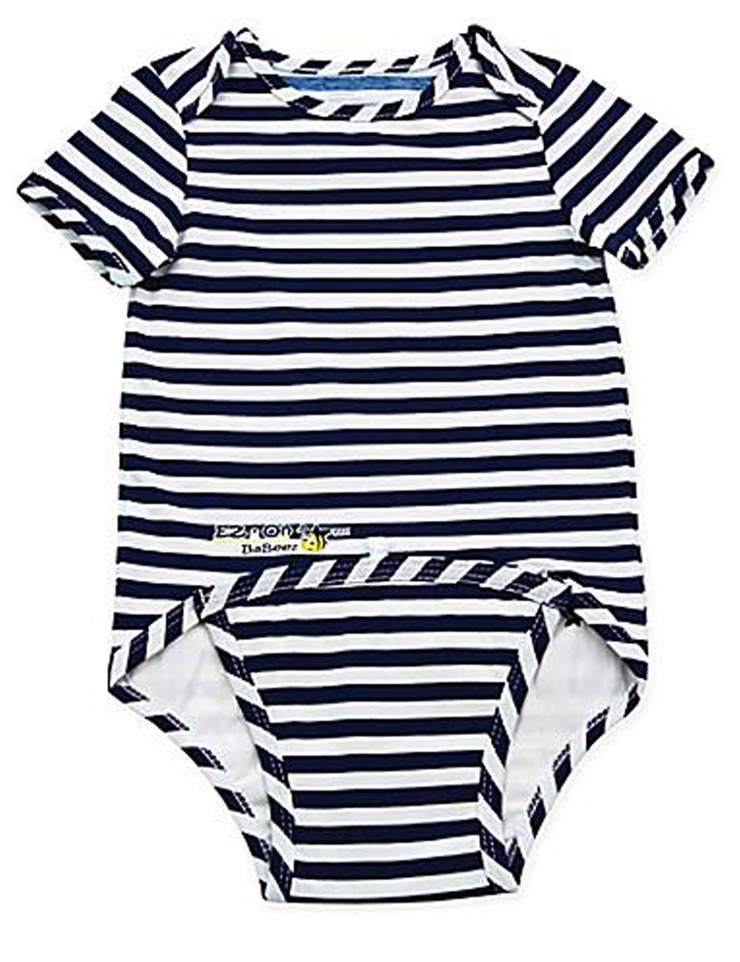 EZ-On BaBeez™ - Spring & Summer - Lapis Blue Stripes - on White - Baby Bodysuit