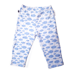 EZ-On BaBeez™ - Spring & Summer - Pull-On Pants, With or WIthout Footies - Rainy Day on White