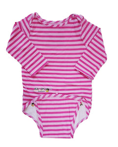 EZ-On BaBeez™ - Spring & Summer - Pink Stripes - Baby Bodysuit