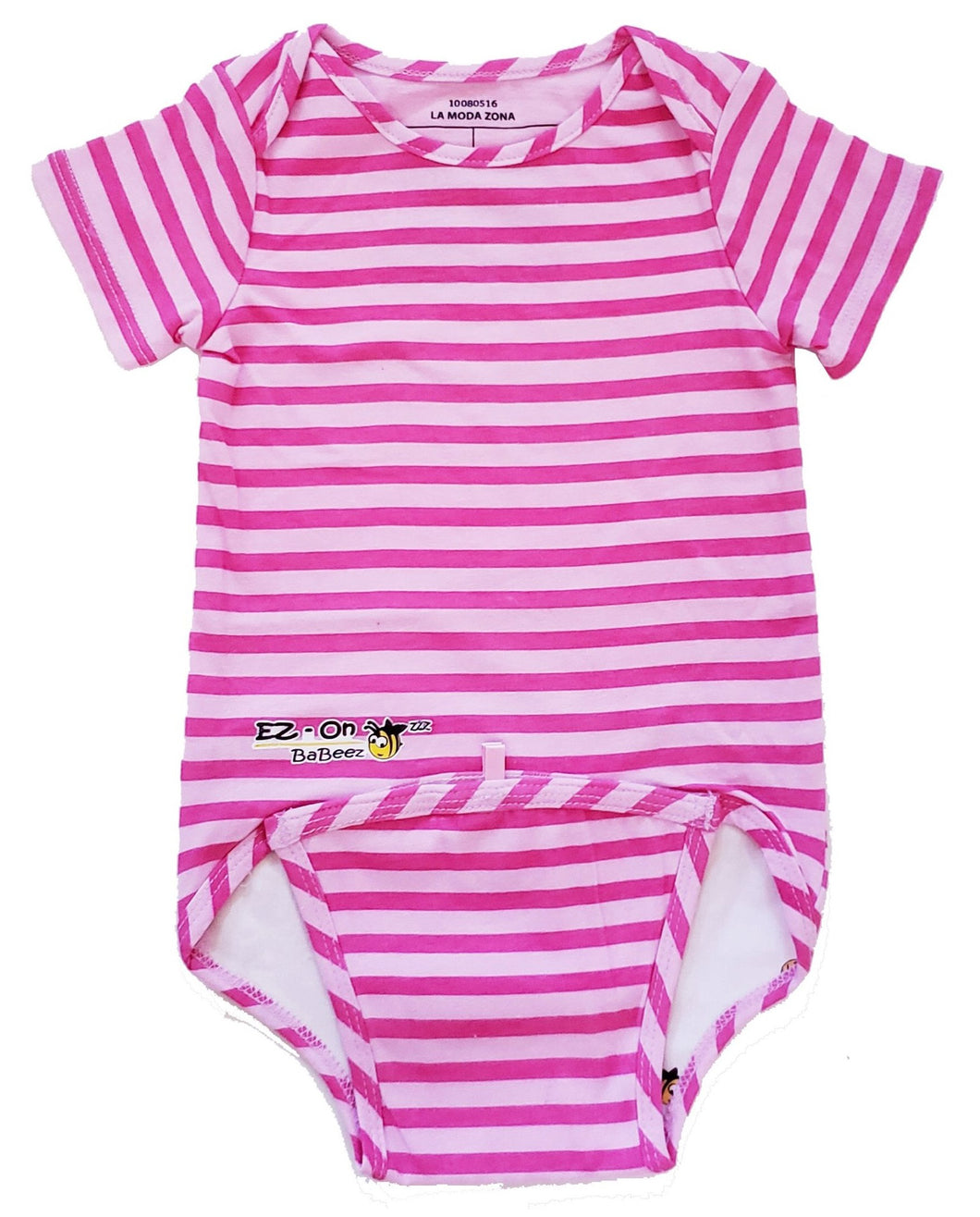 EZ-On BaBeez™ - Spring & Summer - Pink Stripes - Baby Bodysuit