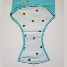 Load image into Gallery viewer, EZ-On BaBeez™ - Spring &amp; Summer - Honeybee - on Aqua - Baby Bodysuit