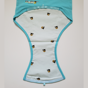 EZ-On BaBeez™ - Spring & Summer - Honeybee - on Aqua - Baby Bodysuit