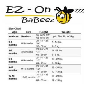 EZ-On BaBeez™ - Spring & Summer - Pull-On Pants - Honeybee on Aqua